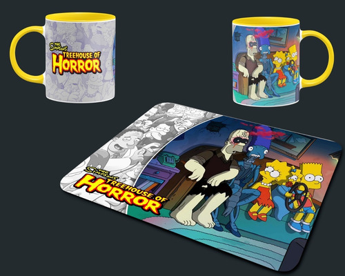 Mousepad Simpson + Taza, Regalo Personalizado A1