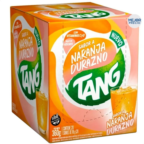 Imagen 1 de 6 de Jugo Tang Naranja Durazno Sin Tacc Libre Gluten - Caja X20u