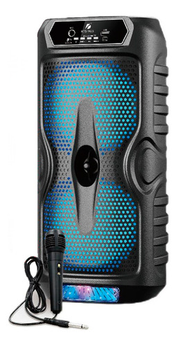 Parlante Torre Led Bluetooth Con Micrófono Kts-1623 2x8 