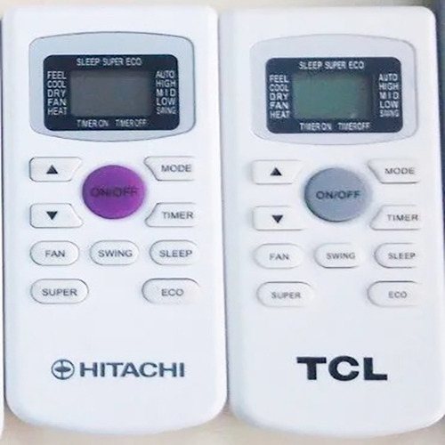 Imagen 2 de 3 de Control Remoto Aire Acondicionado Original Tcl Hitachi Eco