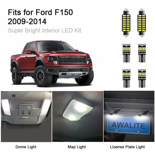 Kit 9 Luz Led F150 Super Brillante Para Mapa Ara Ford