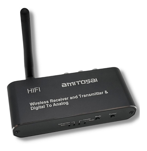 Transmisor Receptor Bluetooth 5.0 9 En 1 Dac Optico Toslini1