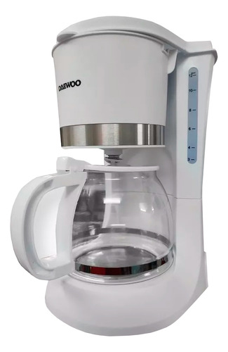 Imagen 2 de 4 de Cafetera Automática Daewoo 1.2l 900w De Filtro Blanca