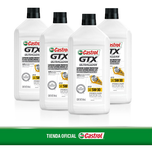 3.8lt Aceite Castrol Gtx Ultraclean 5w30 Tec Sintetica Gasol