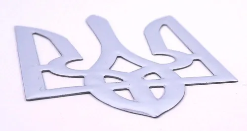 Calcomanía Cromada Con Tridente Ucraniano, Emblema De Coche