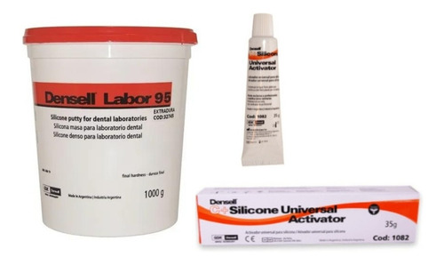 Kit Silicona Labor + Activador Densell Condensación Dental