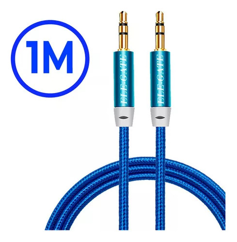 Cable Auxiliar Plug Conexión Estéreo 3.5mm 1m Resistente Ele-Gate