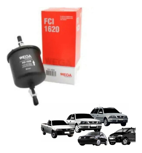 Filtro Combustível Wega Fox Gol G2 G3 G4 Parati Saveiro