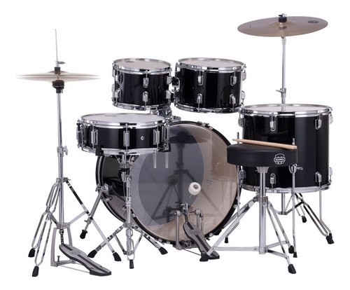 Set Bateria Mapex Comet Black + Asiento + Platillos