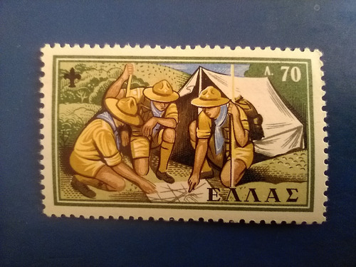 Estampilla Antigua Grecia S/usar Nueva Año 1960 Boy Scouts