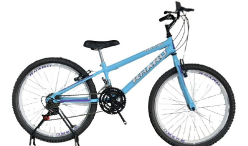 Bicicleta Aro 24 Rharu  Combate 18 Marchas Pneu Cravo Cores 