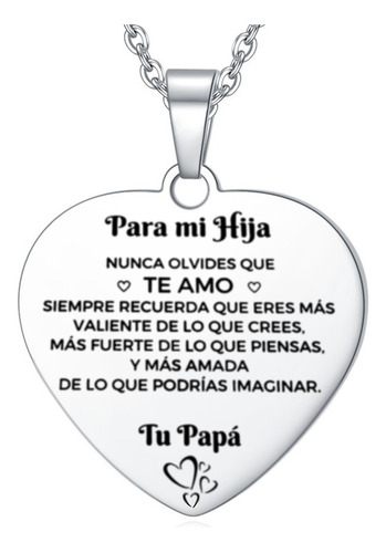 Collar Cadena Colgante Padre A Hija + Caja De Regalo