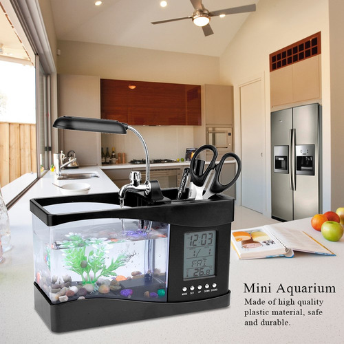 Acuario Multifuncional Usb Recargable Mini Tanque De Peces