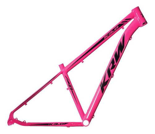 Quadro Bicicleta Aro 29 Alumínio 6061 Mtb - Krw Cor Rosa/Preto
