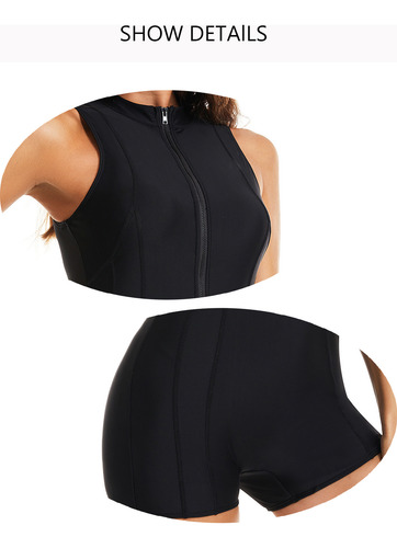 Traje De Baño Boyleg De Una Sola Pieza Para Mujer, Con Crema