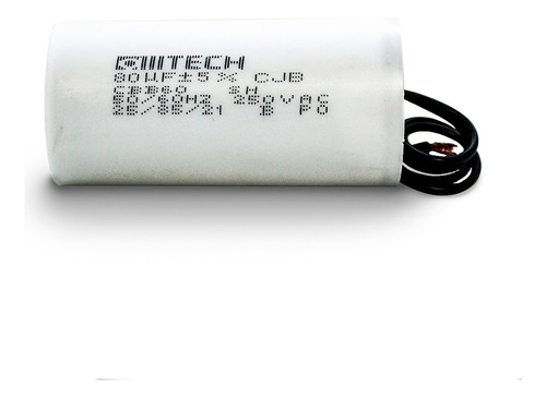 Capacitor De Partida Para Motor 80uf 250v 2 Fios