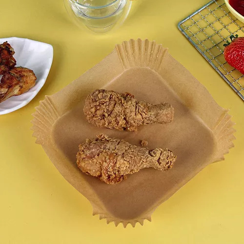Fweaad Plato Cuadrado De Papel Para Freidora Doméstica De
