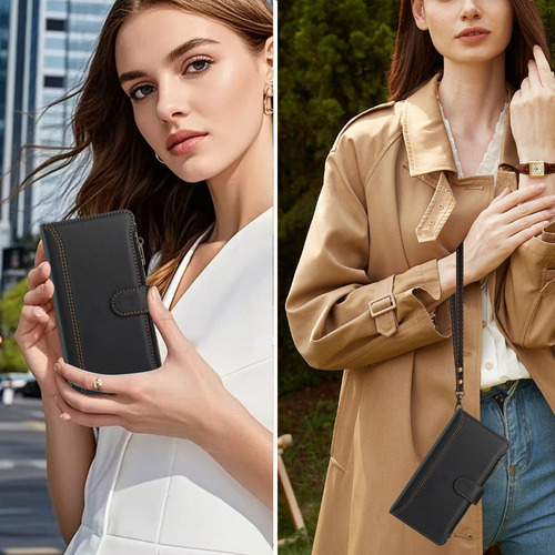 Funda De Piel Tipo Cartera Con Ranura Para Samsung Galaxy A55 A35 A25 A15 A05