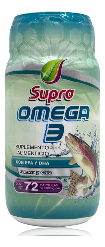 Omega 3 Con Epa Y Dha 72 Cápsulas De 500 Mg Supra.