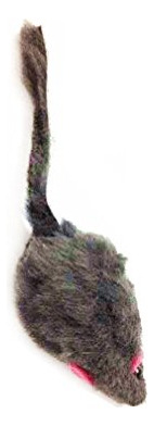 Juguete Gatos Ratones Peludos, Pack 12, Gris