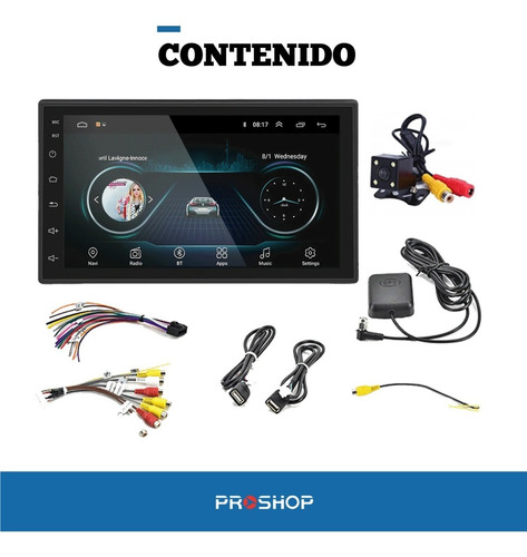 Estereo Doble Din Pantalla Tactil Stereo Camara Trasera Waze