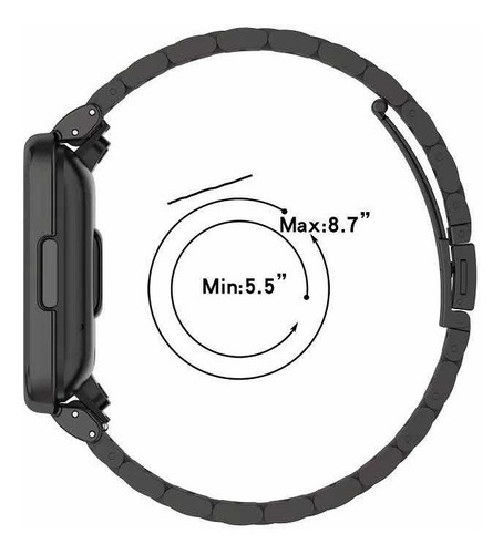 Imagen 4 de 6 de Correa Para Reloj Xiaomi Mi Watch Lite 2 Metalizadas