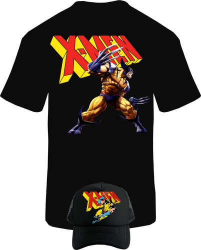 Camiseta Manga Corta Wolverine Obsequio Gorra Serie Geeks