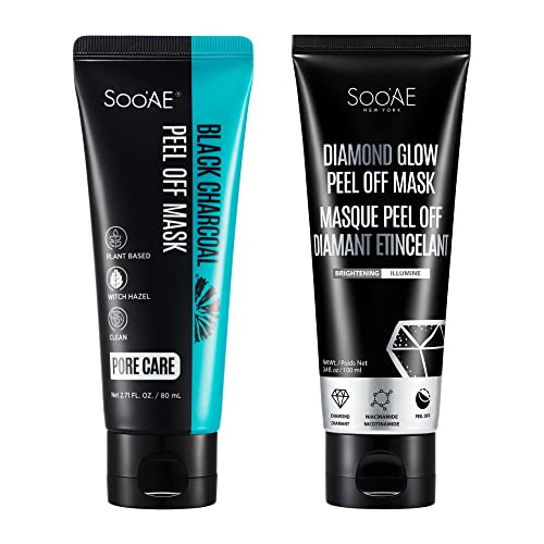 Soo'ae Peel Off Mask Duo - Carbón Negro Para El Cuidado De L