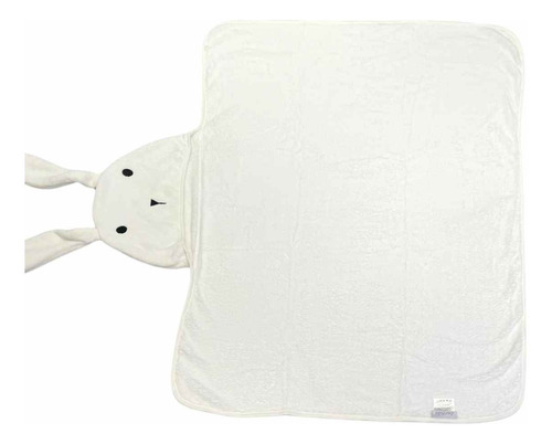 Toalha De Banho Infantil Capuz Power Sec Animada Toque Macio Cor Branco