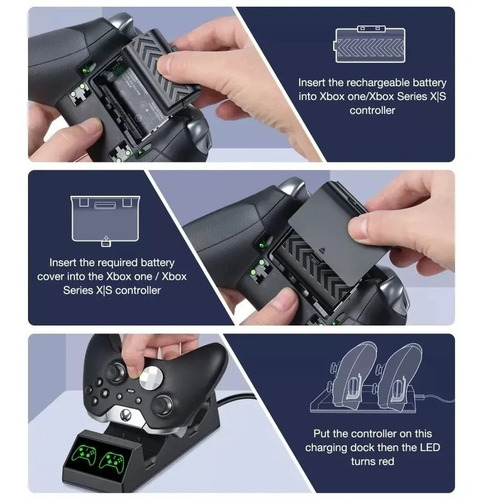 Imagen 6 de 6 de Dock Base De Carga Con 2 Baterías Control Xbox Series / One