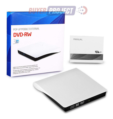 Dvd-writer Dvd Player Externo Usb 3.0 Ultra Slim Win Mac