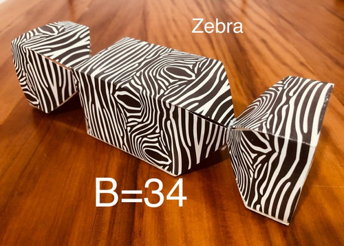 90 Caixa Bombom Caixa Bala Surpresa Tema Zebra Doce Festa