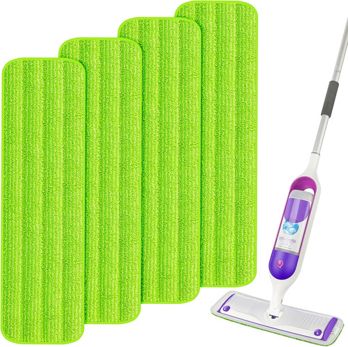 Paquete De 4 Almohadillas Reutilizables Para Trapeador Compa