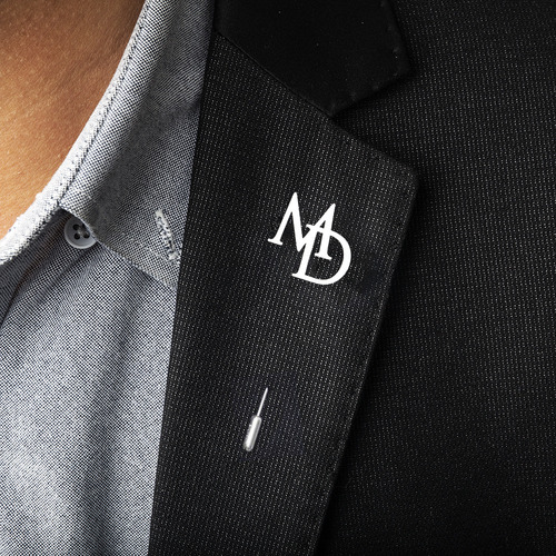 Alfiler De Solapa Para Traje De Hombre, Con Iniciales De Dos