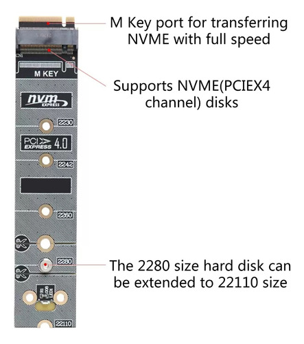 Para M.2 Nvme Extienda La Tarjeta De Protección 2280 A 22110
