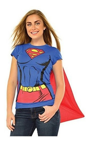 Camiseta Dc Comics Super-nia Con Traje De Capa