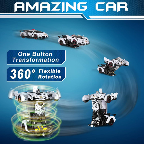 Fdj Remote Control Car - Transforma El Robot De Automóvil, U
