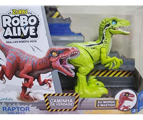 Robô Alive Rampaging Raptor Verde - Candide 1119