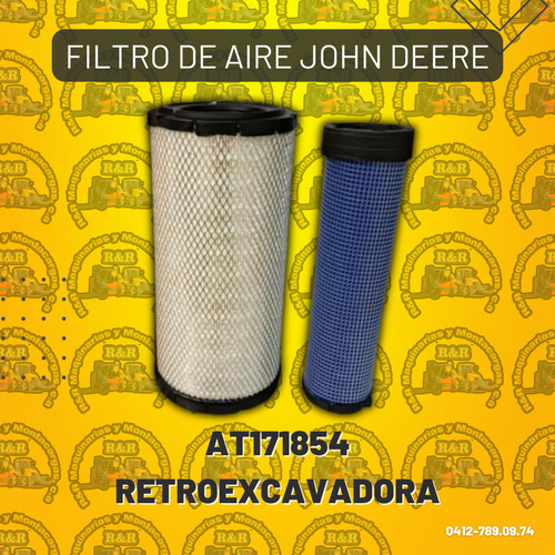 Filtro De Aire John Deere At171854 Retroexcavadora