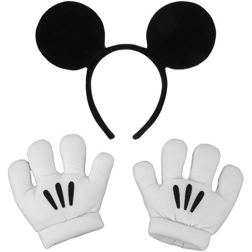 Guantes Y Orejas De Mickey Set Accesorio Halloween