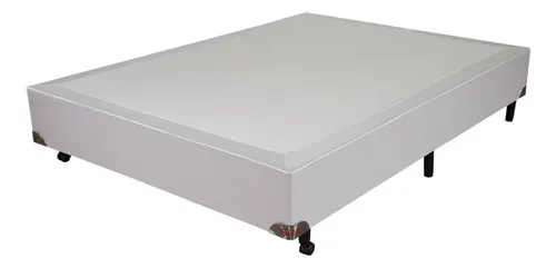 Base Box Casal Jacquard Liso 138x188x25cm