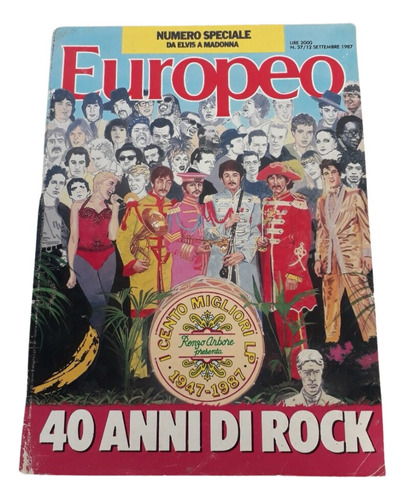 Revista Europeo 40 Anni Di Rock N°37 1987 Elvis Madonna 470