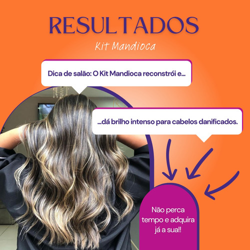 Shampoo Reconstrutor Mandioca Light Hair 300ml Líquido
