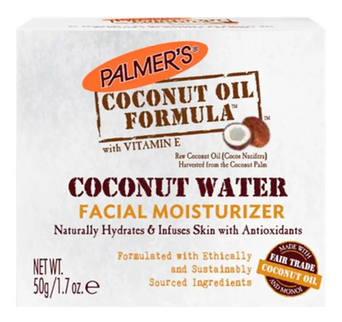Hidratante Facial Palmer's Coconut Oil Agua De Coco 50 Ml