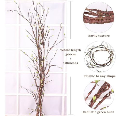 Ramas Artificiales De Árboles De 300 Cm / 118 Pulgadas, Flex