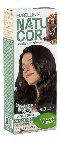 Tintura Suave Natucor 4.0 Castanho Médio - Embelleze