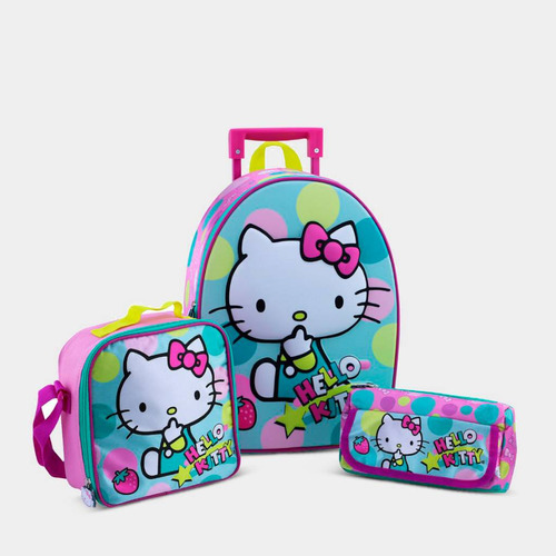 Set 3p Maleta Scool 803877  Hello Kitty