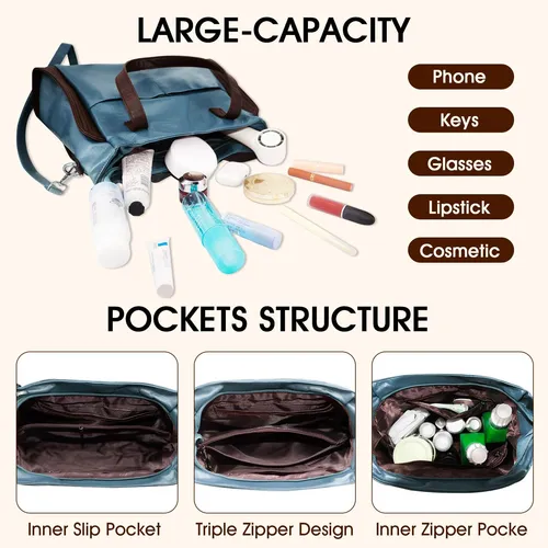 Bolso Grande Para Mujer: Bolso De Mano De Cuero Para iPad, Y