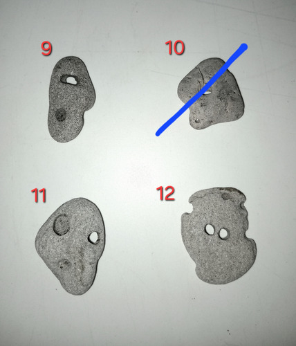 Piedra De Odin. Hagstone. Piedra Bruja. Amuleto. 3 Unidades