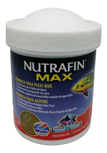 Alimento Para Peces Bebé En Formula Nutrafin Max 45gr